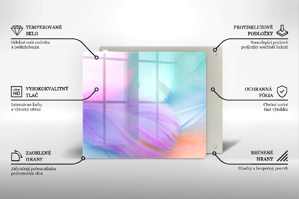 Protection plaque induction Plumes pastels