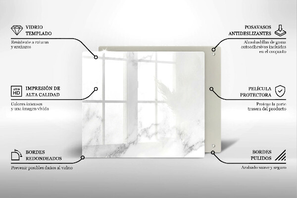 Protection plaque induction Marbre moderne