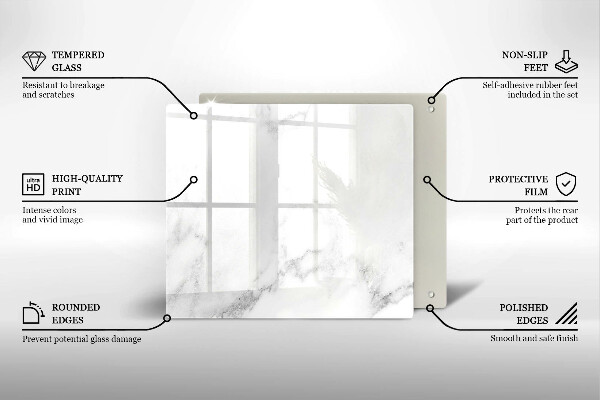 Protection plaque induction Marbre moderne