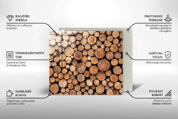 Protection plaque induction Des troncs d'arbres