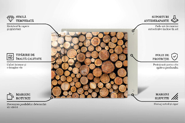 Protection plaque induction Des troncs d'arbres