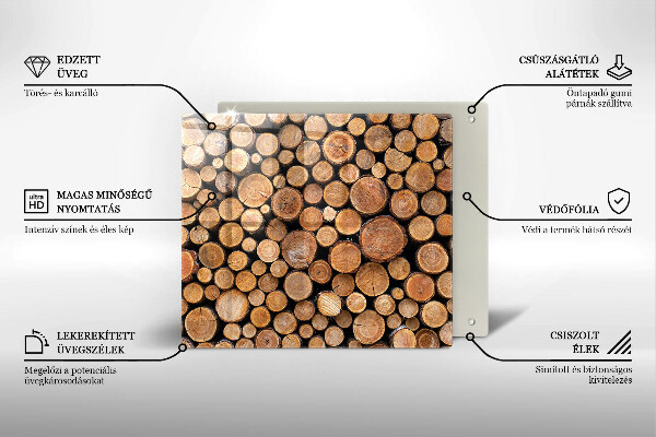 Protection plaque induction Des troncs d'arbres