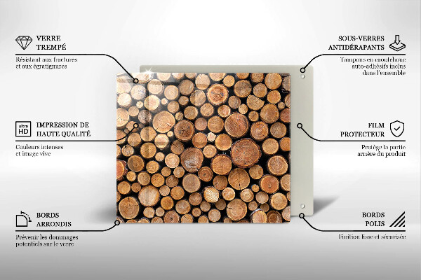 Protection plaque induction Des troncs d'arbres
