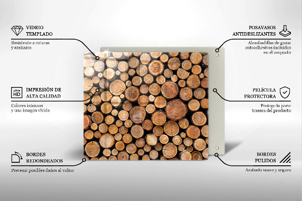 Protection plaque induction Des troncs d'arbres