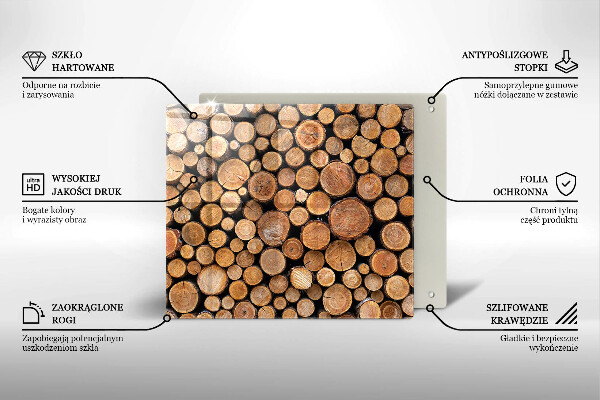 Protection plaque induction Des troncs d'arbres