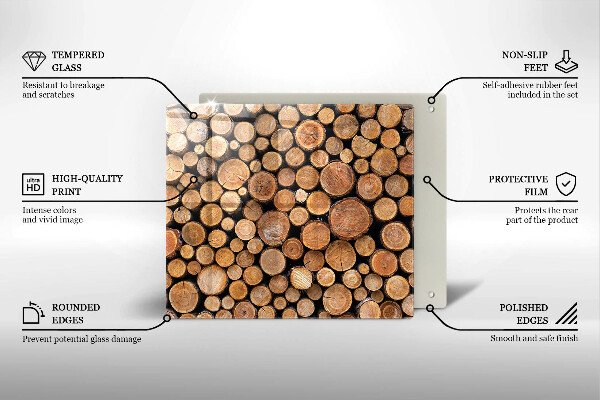 Protection plaque induction Des troncs d'arbres