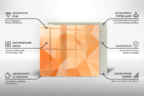 Protection plaque induction Fond géométrique