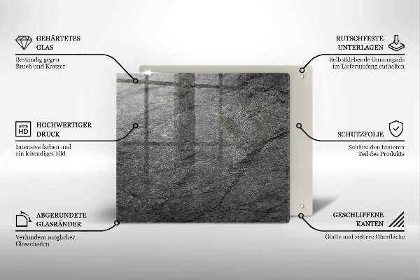 Protection plaque induction Texture de pierre