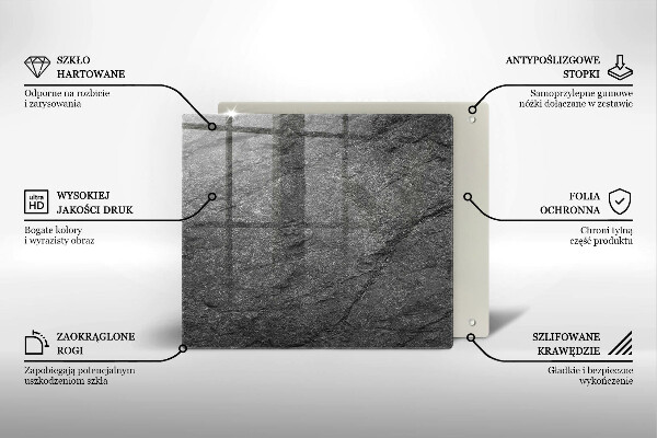 Protection plaque induction Texture de pierre