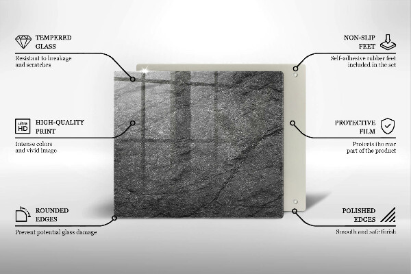 Protection plaque induction Texture de pierre