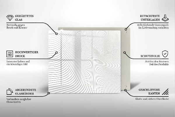 Protection plaque induction Modèle de lignes modernes