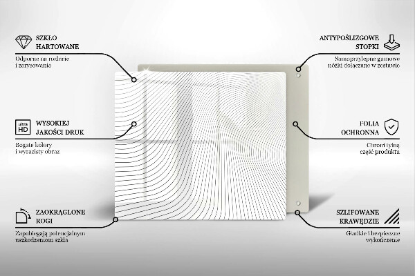 Protection plaque induction Modèle de lignes modernes