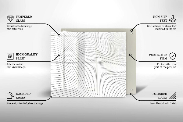 Protection plaque induction Modèle de lignes modernes