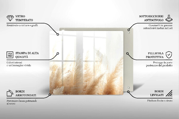 Protection plaque induction Herbe de la pampa