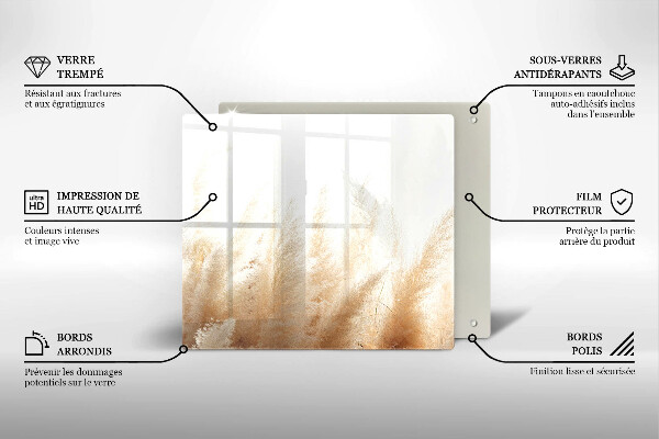 Protection plaque induction Herbe de la pampa