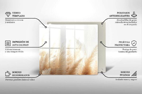 Protection plaque induction Herbe de la pampa