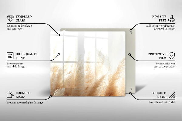 Protection plaque induction Herbe de la pampa