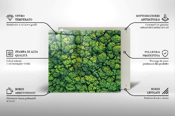 Protection plaque induction Plante de mousse naturelle