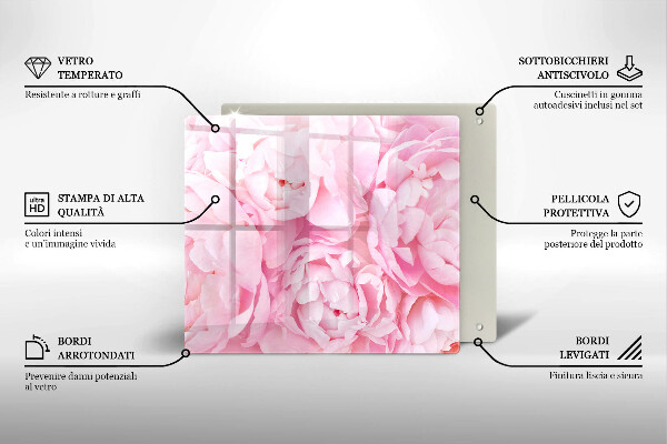 Protection plaque induction Pivoines délicates