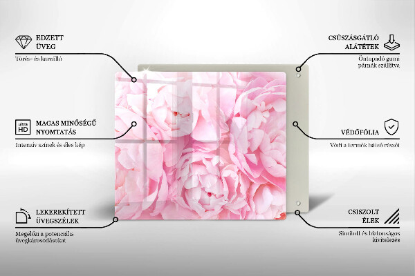 Protection plaque induction Pivoines délicates