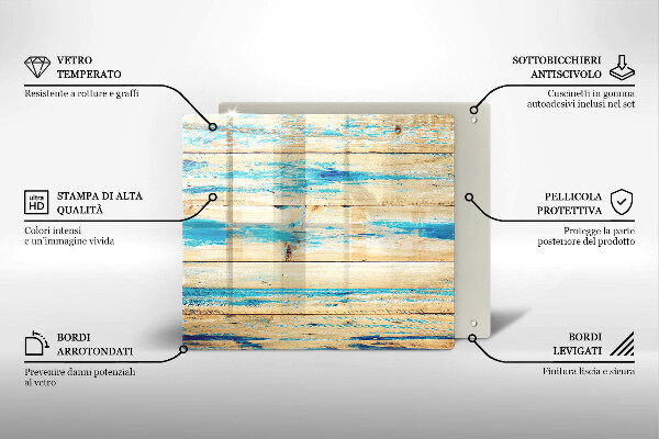 Protection plaque induction Planches de bois rétro