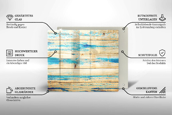 Protection plaque induction Planches de bois rétro