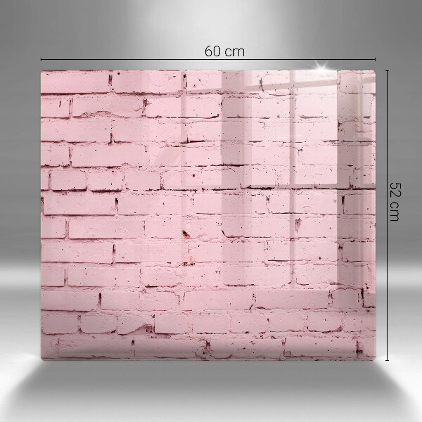 Protection plaque induction Mur de briques pastel