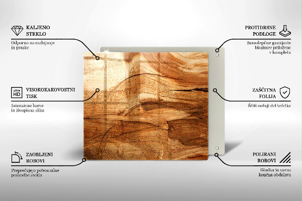 Protection plaque induction Texture de planche de bois