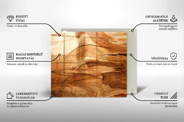 Protection plaque induction Texture de planche de bois