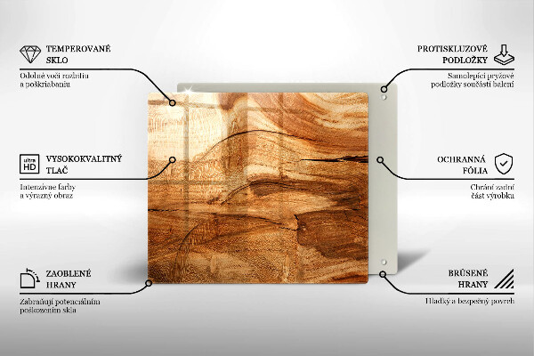 Protection plaque induction Texture de planche de bois