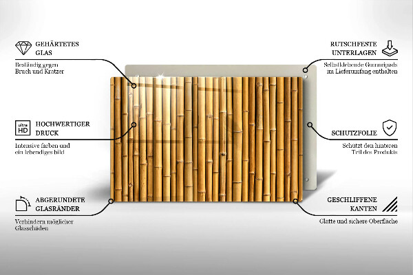 Protection plaque induction Bambou bohème nature