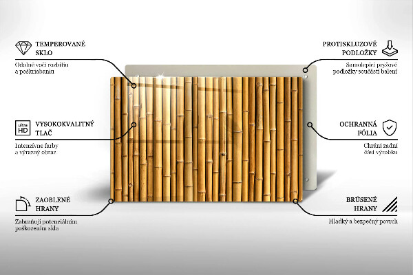 Protection plaque induction Bambou bohème nature