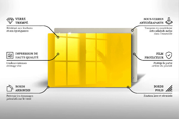 Protège plaque de cuisson Jaune