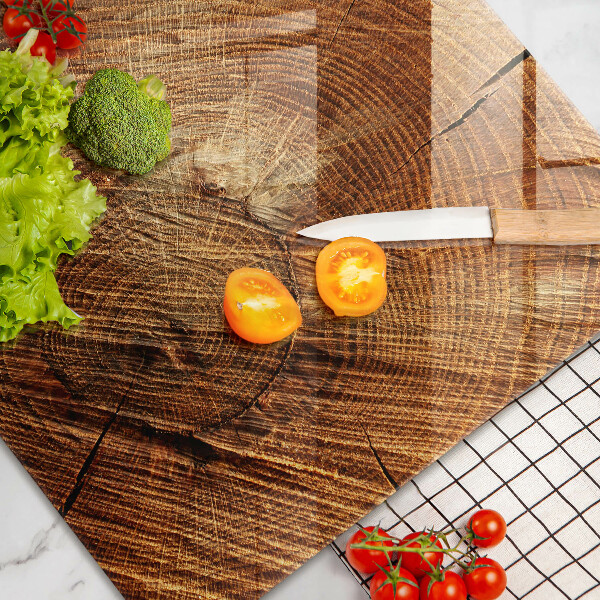 Protection plaque induction Grain de bois de l'arbre