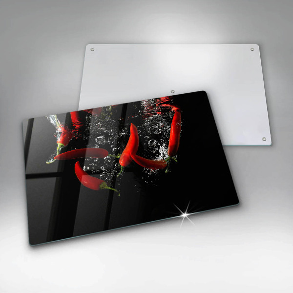 Protection plaque induction Piments dans l'eau