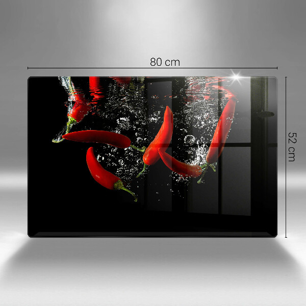 Protection plaque induction Piments dans l'eau