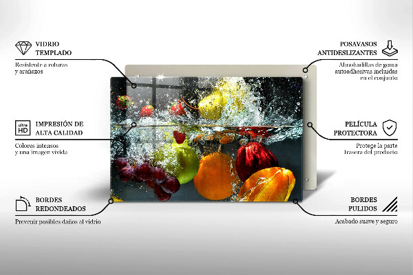 Protection plaque induction Fruits juteux dans l'eau