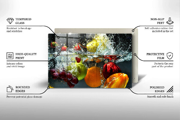 Protection plaque induction Fruits juteux dans l'eau