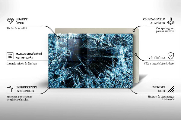 Protection plaque induction Structure de glace piquante
