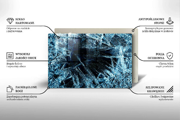 Protection plaque induction Structure de glace piquante