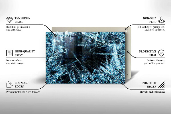 Protection plaque induction Structure de glace piquante