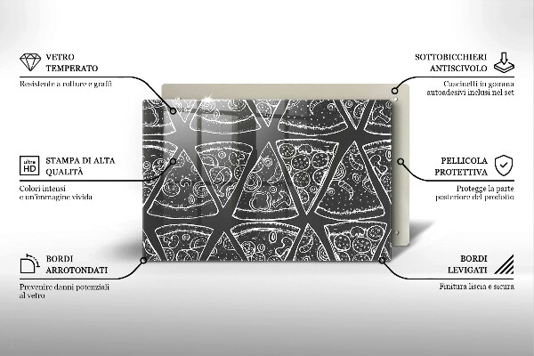 Protection plaque induction Illustration de pizza