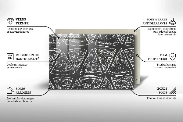 Protection plaque induction Illustration de pizza