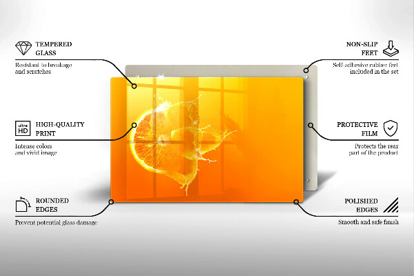 Protection plaque induction Fruit orange juteux