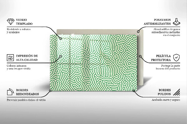 Protection plaque induction Lignes abstraites