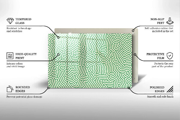 Protection plaque induction Lignes abstraites
