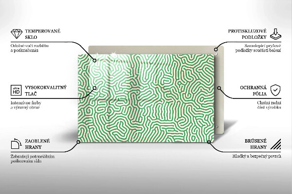 Protection plaque induction Lignes abstraites