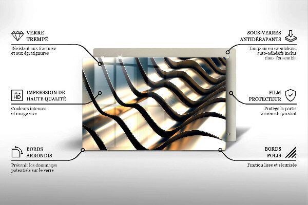 Protection plaque induction Formes métalliques 3D