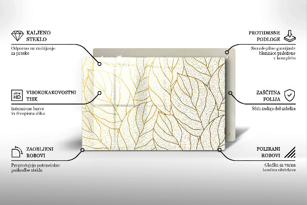 Protection plaque induction Modèle de feuilles de dessin au trait