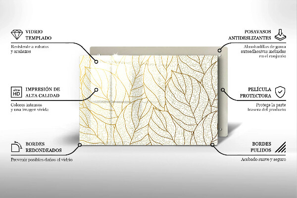 Protection plaque induction Modèle de feuilles de dessin au trait